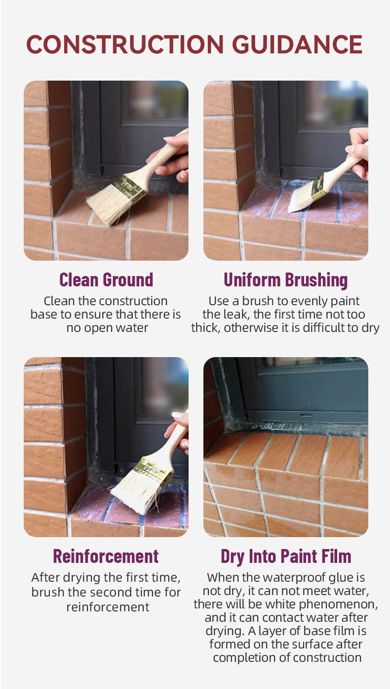 Transparent Waterproof Adhesive Custom Wholesale Exterior Wall Roof Bathroom No-Brick Breaking Leak Repair Coating Sealant