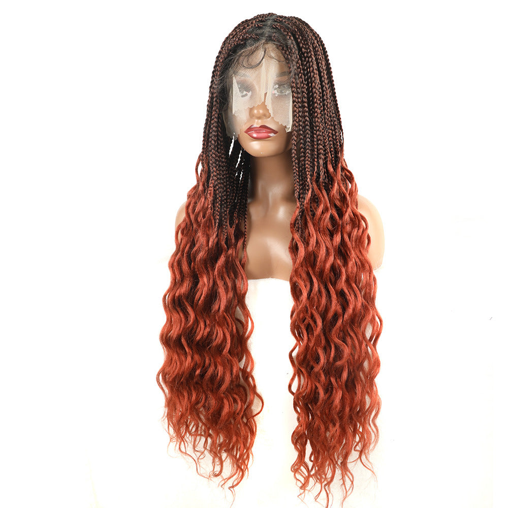 Women's Wig European and American Style Full Lace Three-Strand Braid Synthetic Hair Wig