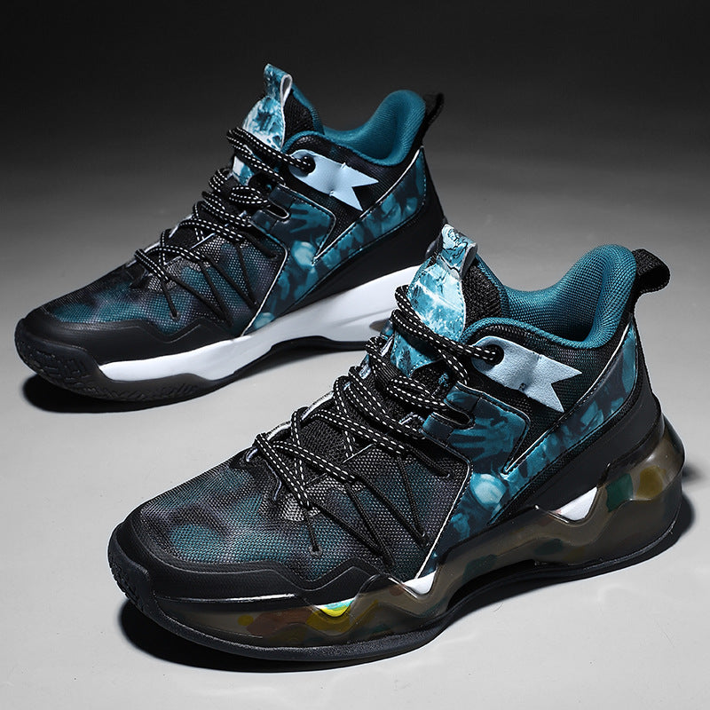 2025New National Era Men's Shoes Fashion Sports Shoes Youth High Elasticity Cushioning Anti-Slip Wear-Resistant Trendy Basketball Shoes