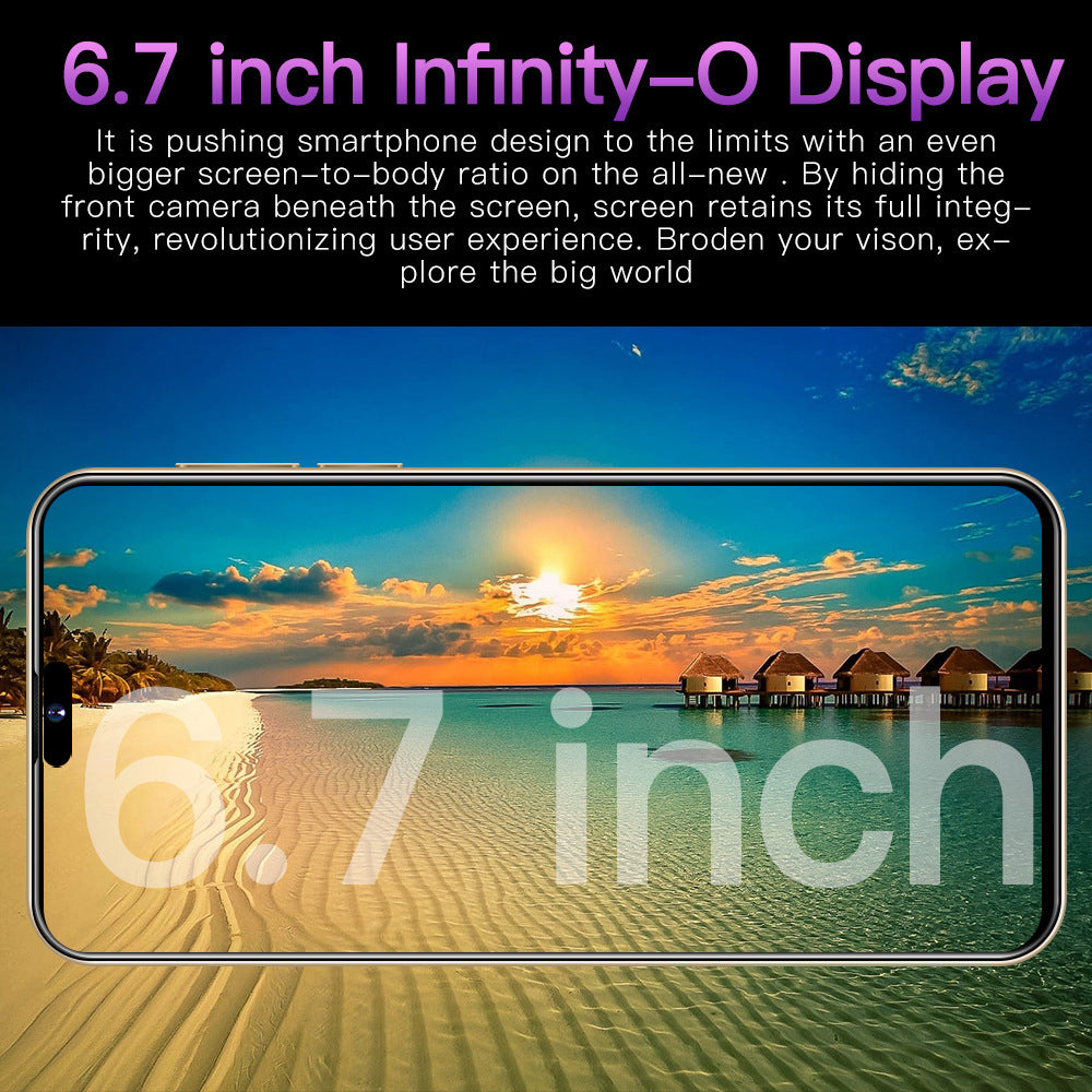 i14 ProMax Smartphone6.8Inch Full HD Screen3+64G Android4G Mobile Phone Factory In Stock Wholesale