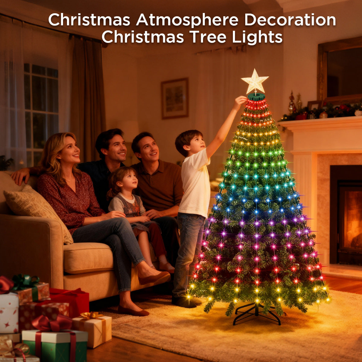 Christmas Tree Lights Christmas Garden Decoration Lights Colorful Lights String Lights Waterfall Tree Hanging Lights Christmas Bestsellers