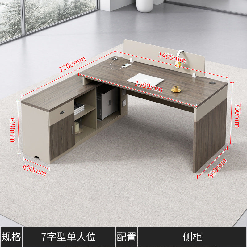 Financial Office Desk Employee Position Staff Office Desk and Chair Set Simple Modern Three-Person Company Computer Desk