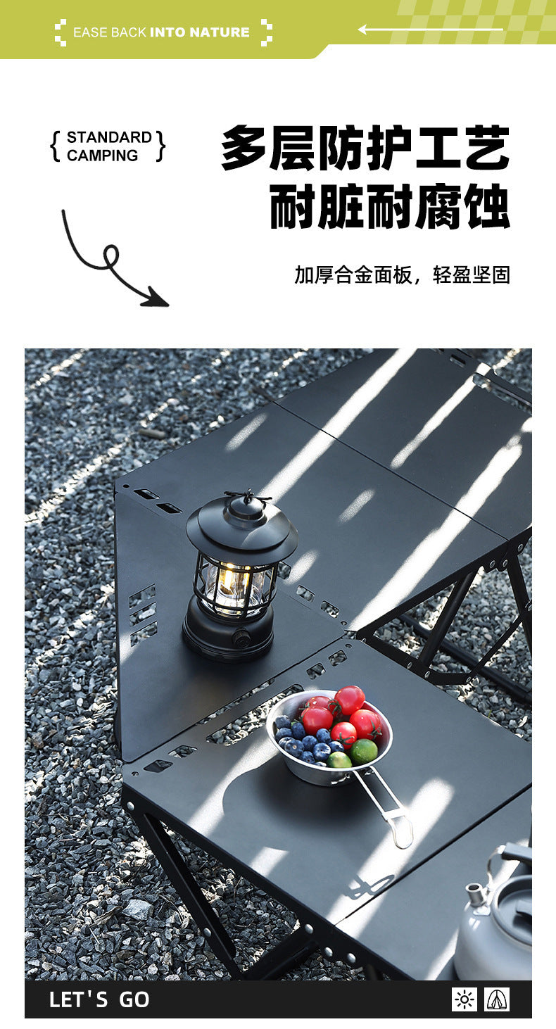 Multifunctional Patchwork IGT Tactical Table Outdoor Portable Folding Table Camping Equipment Splicable Lightweight Table