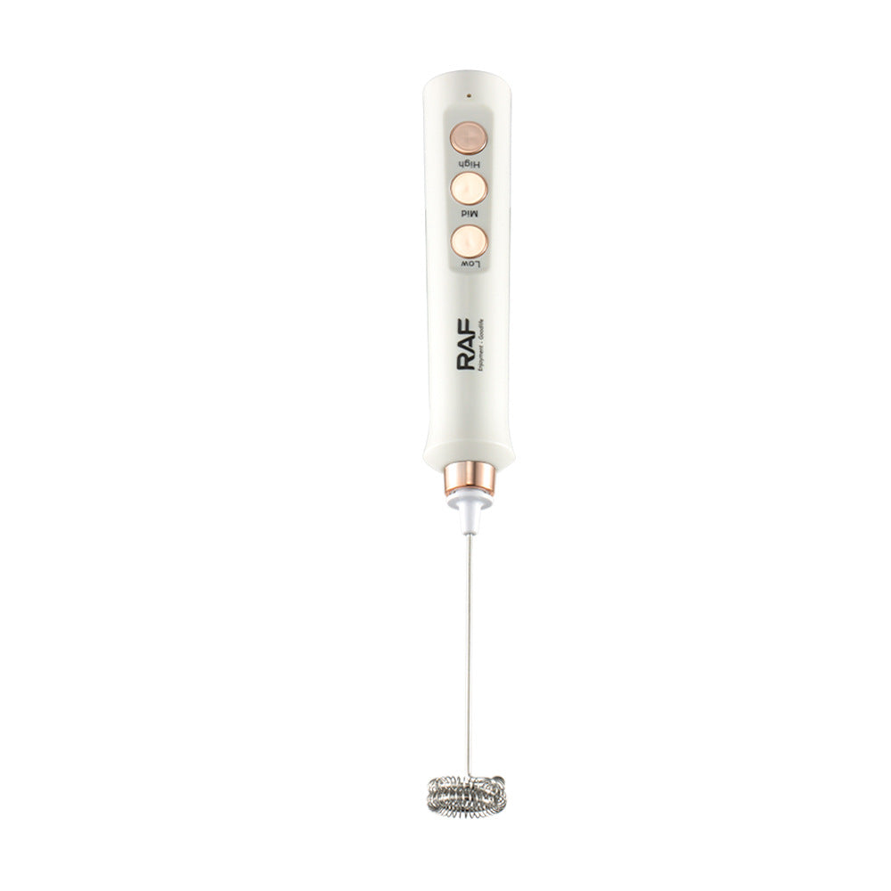 ＲＡＦCafe Milk Frother Egg Beater Household Electric Milk Frother Milk Stirrer 2-in-1