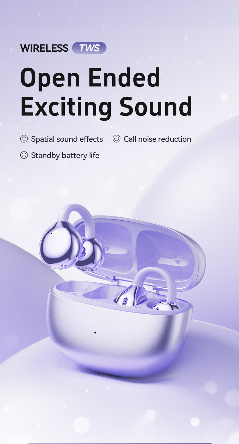 Popular M108Bone Conduction Ear Clip Bluetooth Headset Ultra-Long Battery Life Noise Reduction True Wireless Bluetooth Headset