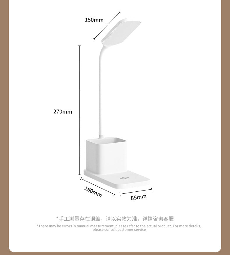 Custom Desk Lamp Study Eye Protection Dormitory Lamp Student Desk Rechargeable Children's Desktop Lamp Pen Holder Reading Lamp