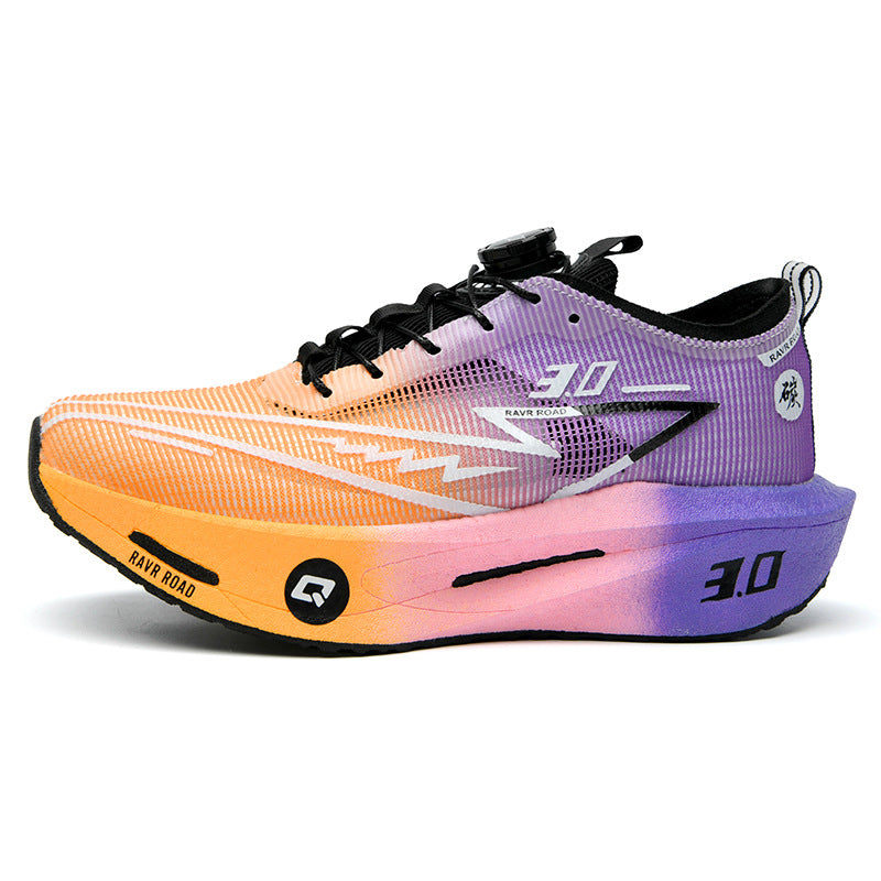 Summer New Fashion Breathable Comfortable Durable Running Shoes Men's Shoes Real Carbon Plate Cushioning High Elasticity Couple Sports Shoes