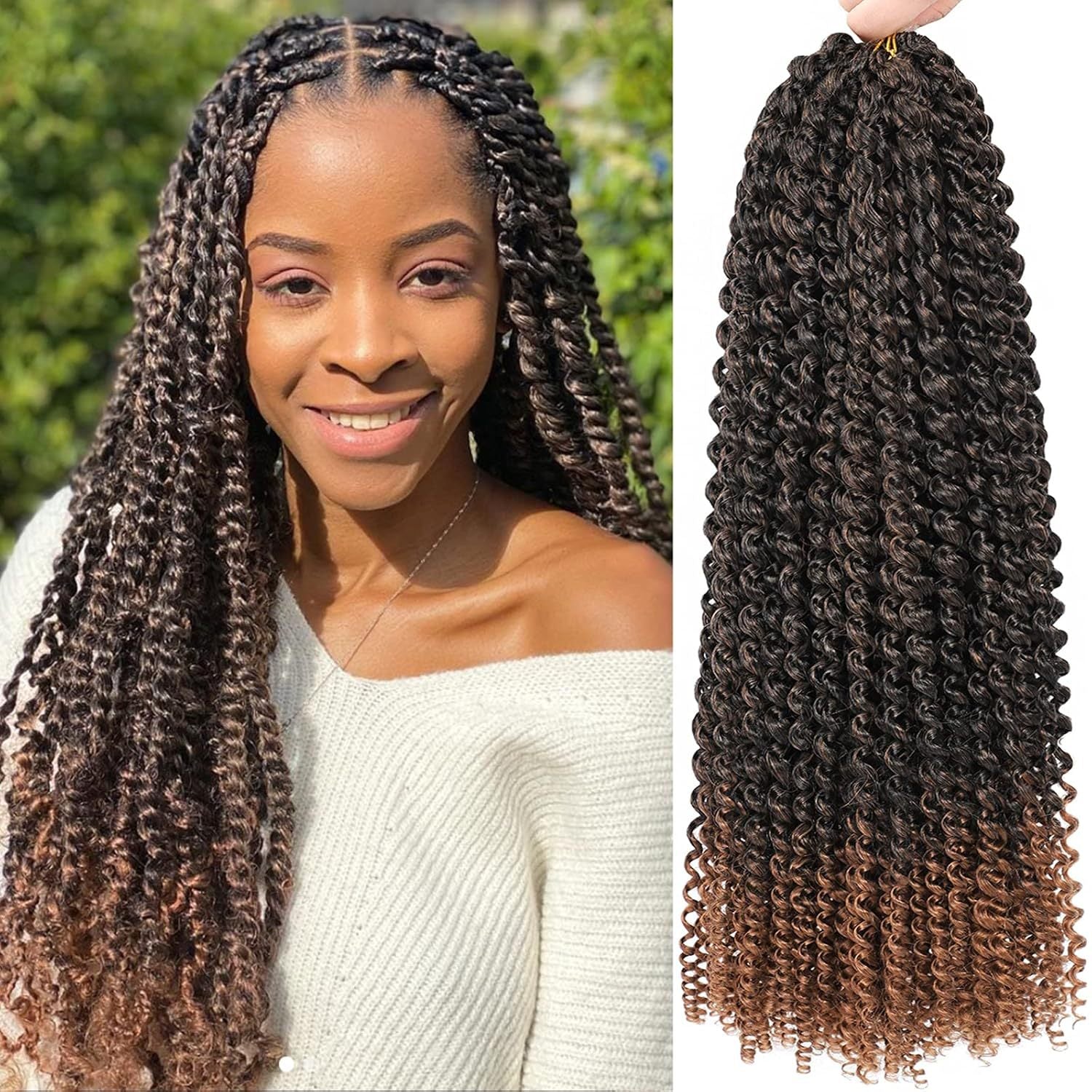 TEMU Hot Selling Cross-Border Export Crochet Hair Passion Water Ripple Curve15Crochet Hair Extensions African Wig Found