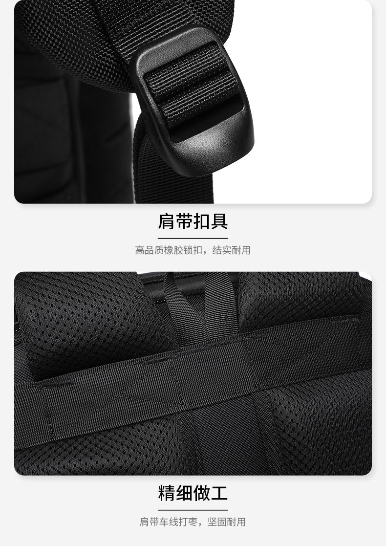 New Men's Backpack Large Capacity Short Distance Travel Backpack Outdoor Commuting Multifunctional Waterproof Tactical Computer Bag