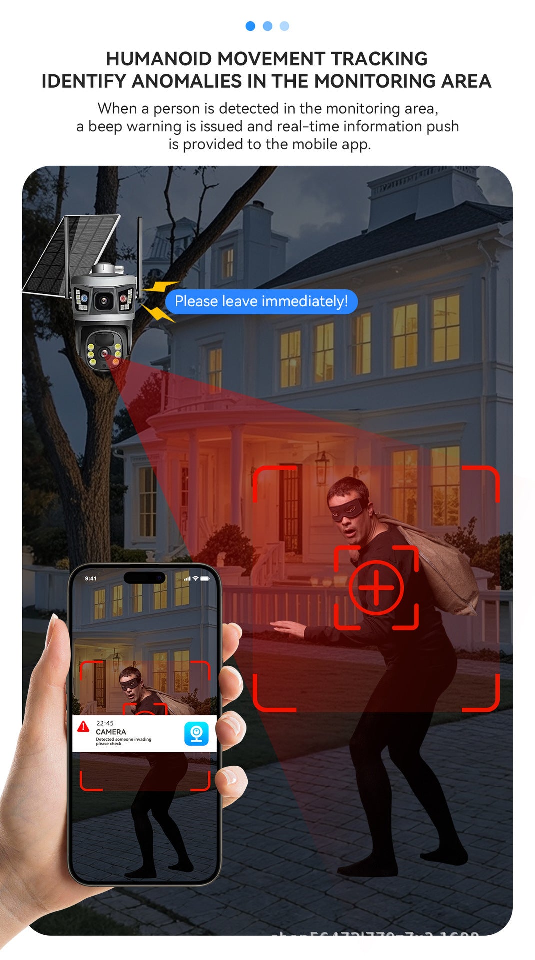 Factory direct sales V380PRO Binocular dual-screen solar-powered low-power outdoor4G Wireless Surveillance Camera