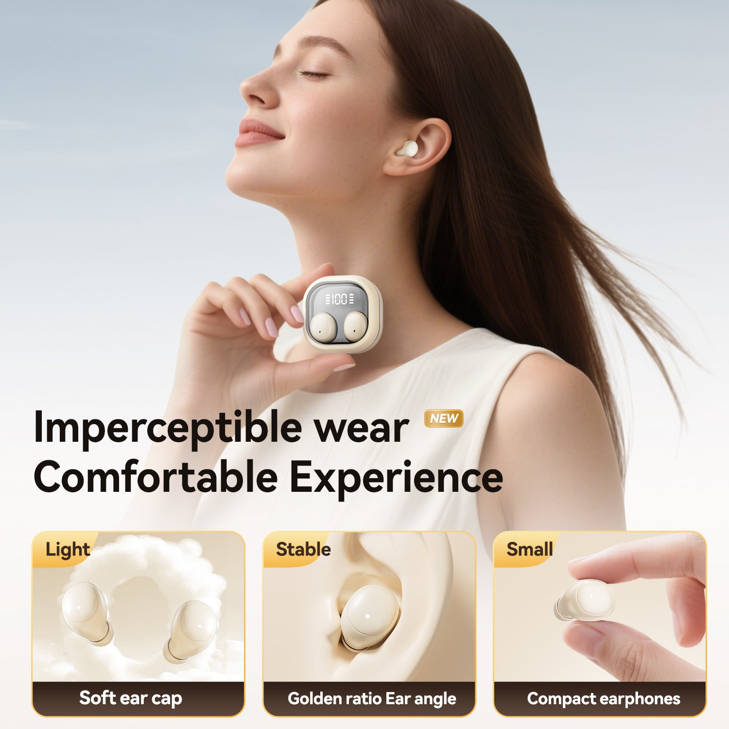 New M125In-Ear Sleep Bluetooth Headset Mini Compact Comfortable Ear-Fitting High-Quality Wireless Bluetooth Headset