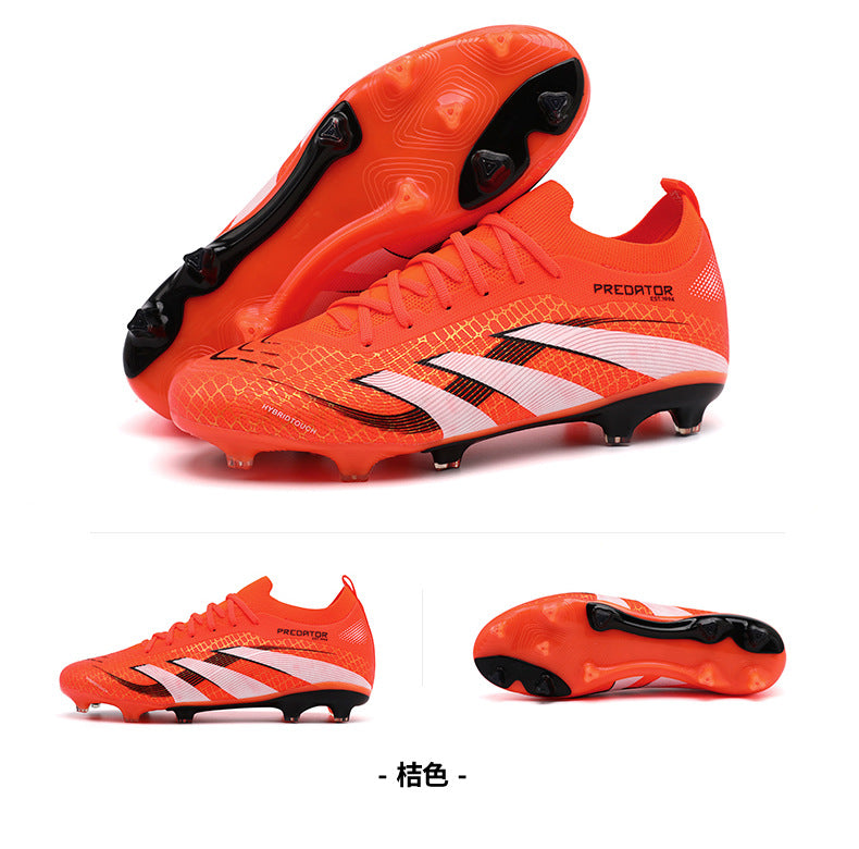 2025New Football Shoes for Men and Women, Youth Students, Fashionable and Comfortable, Long Spikes, Low-top, Factory Direct Sale