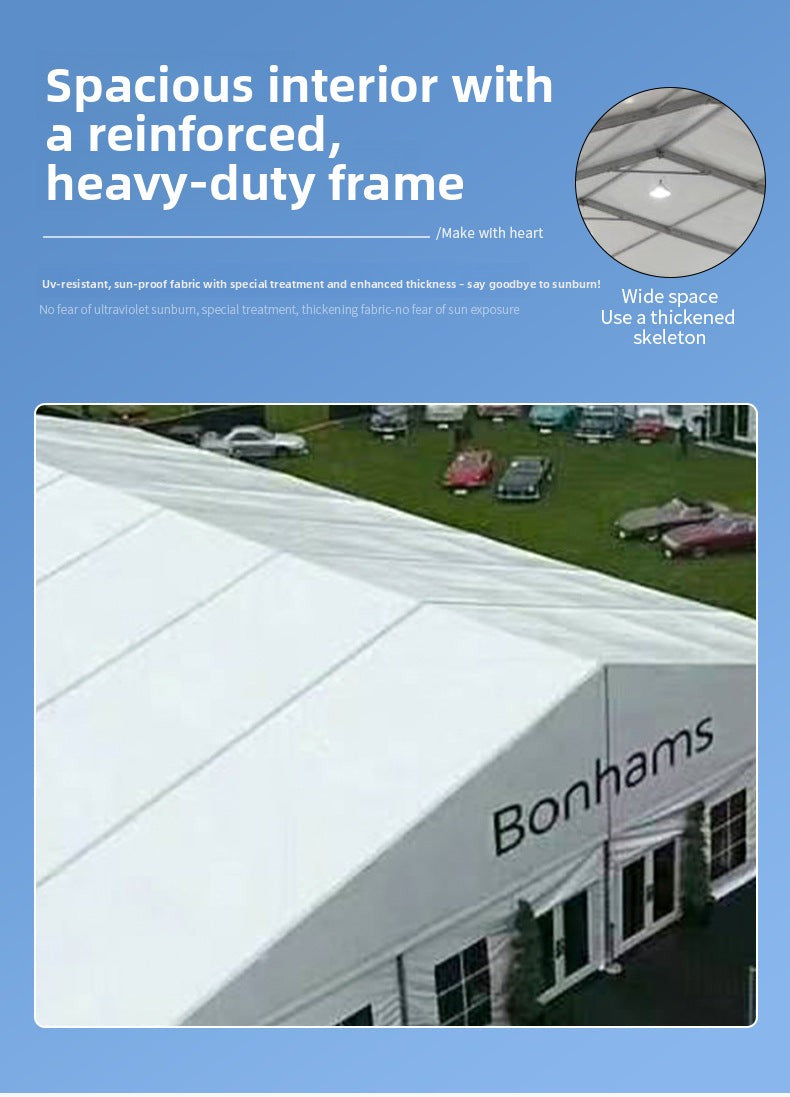 Outdoor European Style Wedding Tent Large Canopy Banquet Wedding Event Warehouse Shed Storage Logistics Tent Aluminum Alloy Tent