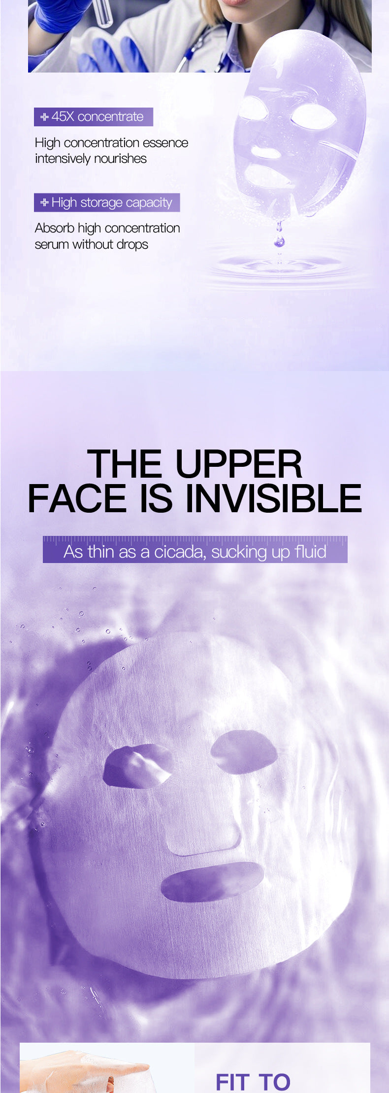 Vitamin B5Moisturizing Freeze-Dried Face Mask SADOER Moisturizing and hydrating face masks cross-border wholesale