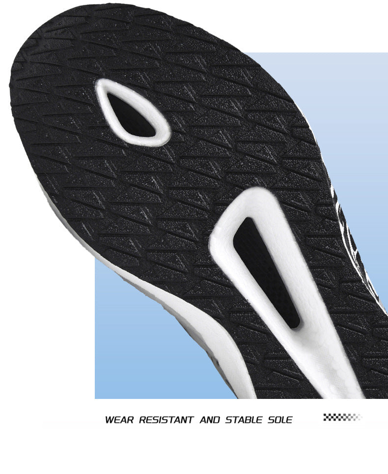 Autumn New Fashion Casual Double Mesh Thickened Sports Shoes with Real Carbon Plate High Elasticity Cushioning Marathon Lightweight Running Shoes