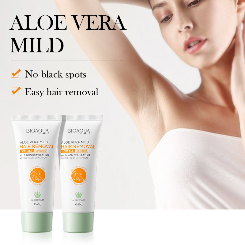 Full English Aloe Vera Hair Removal Cream60g BIOAOUA Hair Removal Non-Irritating  Wholesale