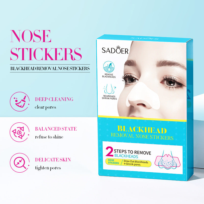 Blackhead Removal Nose Strips SADOER Two-step Blackhead Removal Cleansing and Pore Refining Cross-border Wholesale