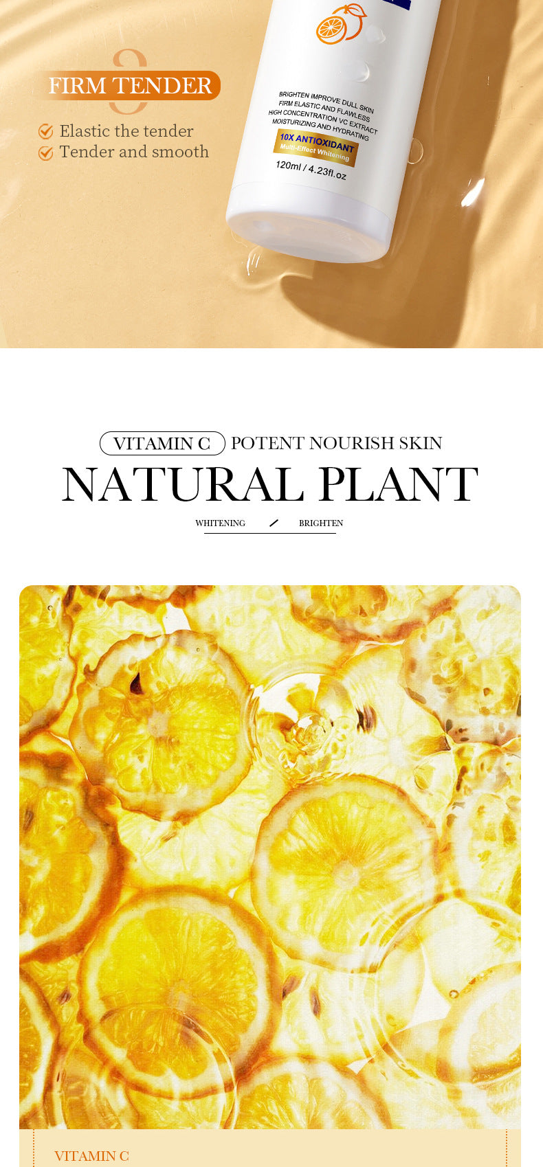 All English Vitamins C Whitening Skin Care Set BIOAOUA Cleansing and Moisturizing Five-Piece Set  Wholesale