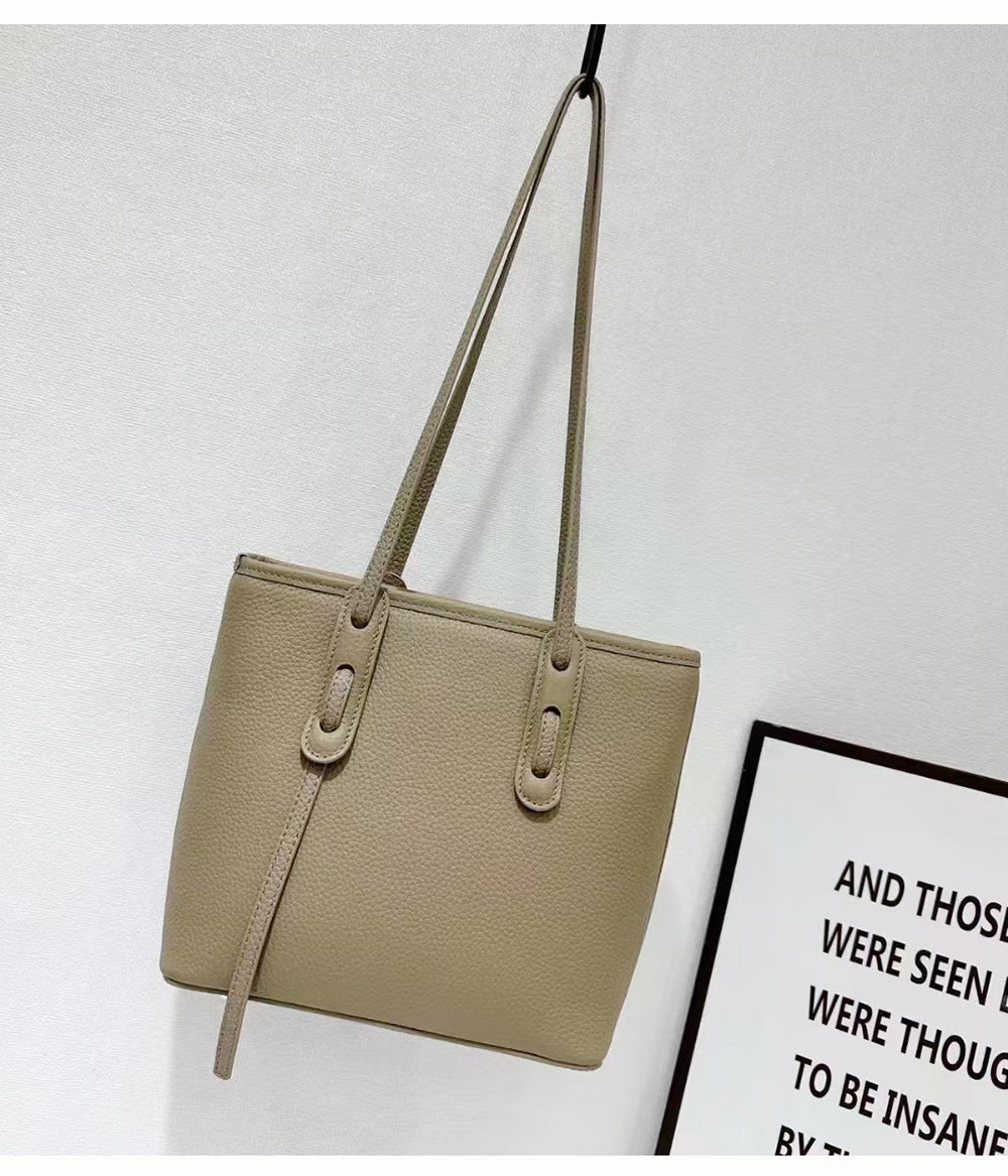 Korean Style Casual Fashion Large Capacity Underarm Tote Bag Niche Lazy Style Commuting Versatile Textured Single Shoulder Women's Bag