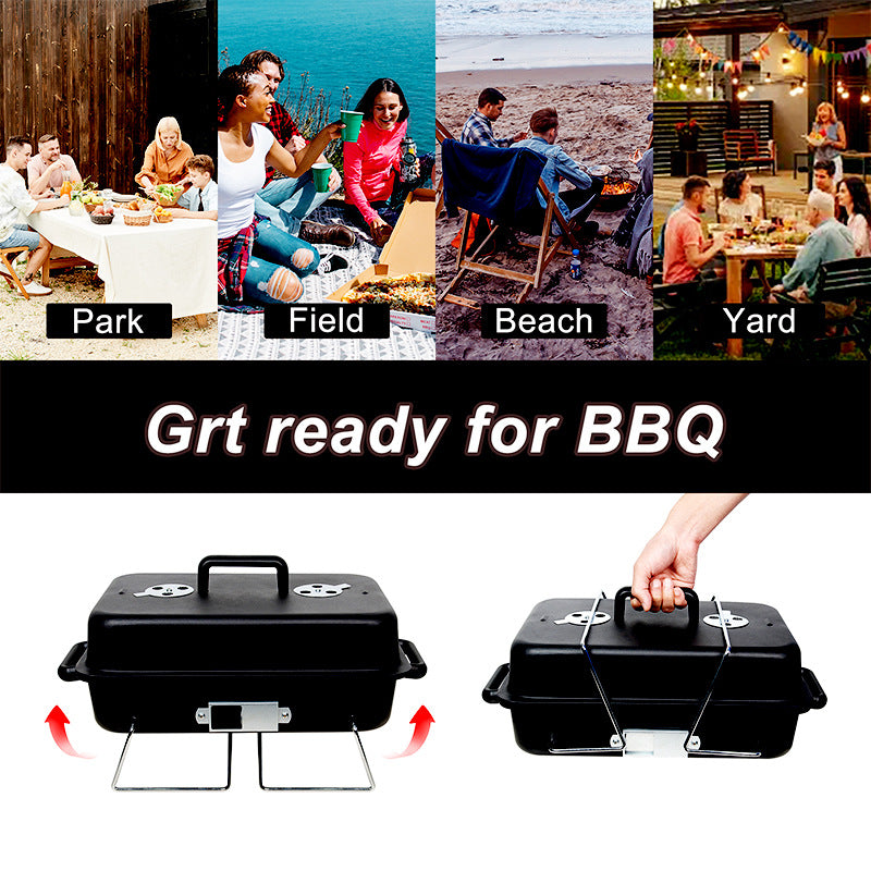 Outdoor Camping BBQ Stove, Portable Stove for Tea Brewing and Barbecue, Camping Stove, Household BBQ Rack Accessories