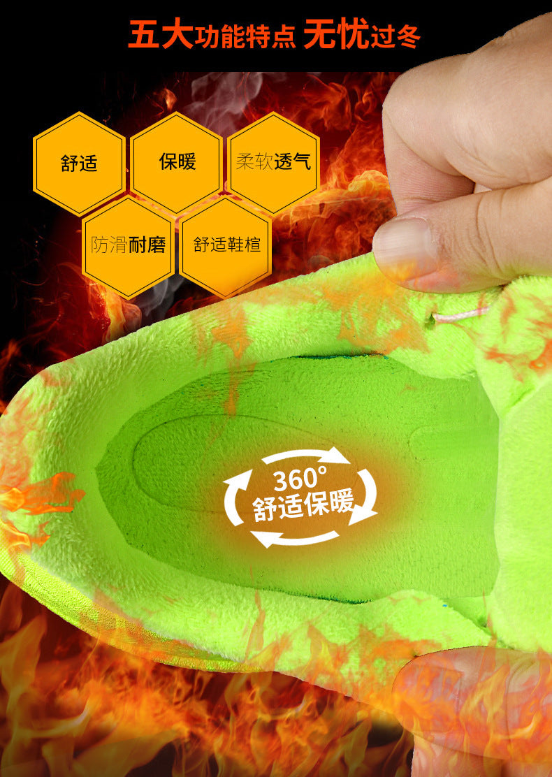 Red Rabbit9pro Winter New Thickened Fleece Warm Men and Women Sports Twist Button Real Carbon Plate Soft Sole Running Shoes