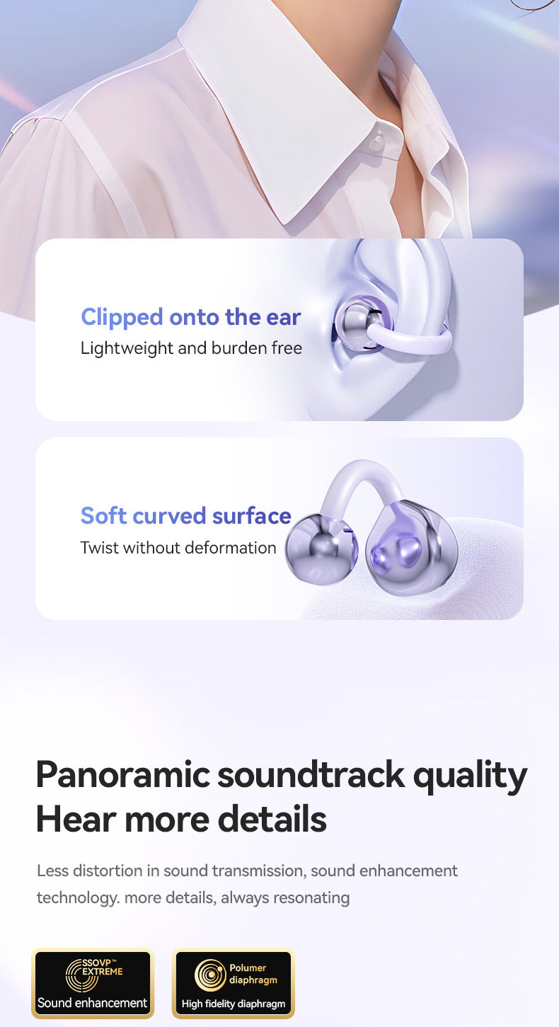 M79Popular AI Smart Translation Bluetooth Earbuds Clip-on High-Quality Bone Conduction Wireless Bluetooth Earbuds