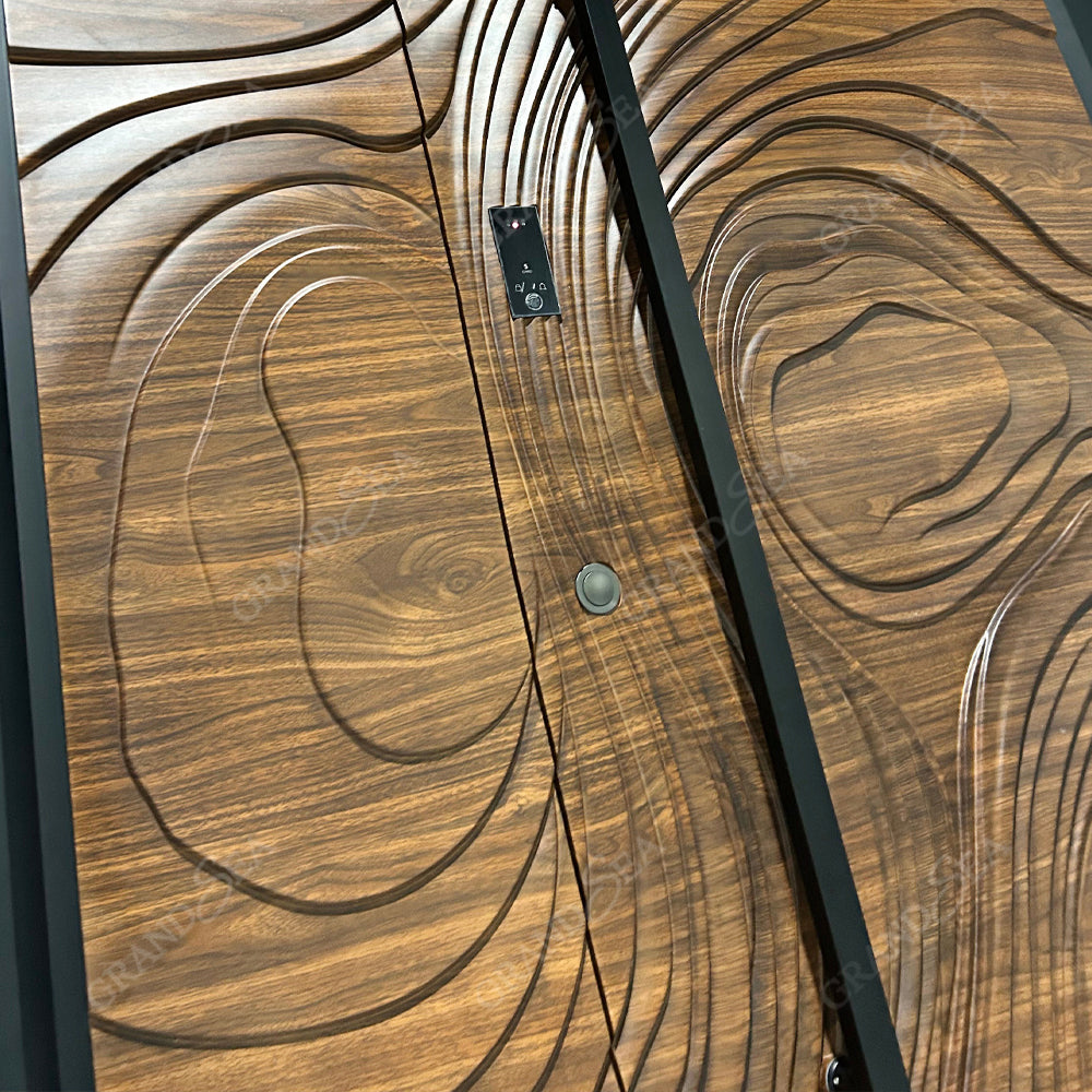 New Design and Hot Sale Custom Made Modern Wooden Pivot Entry Luxurious Doors With Factory Price