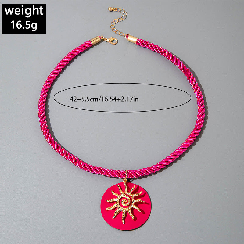 European and American Metal Ocean Style Starfish Pendant Necklace Jewelry Personality Exaggerated Star Beach Vacation Necklace for Women