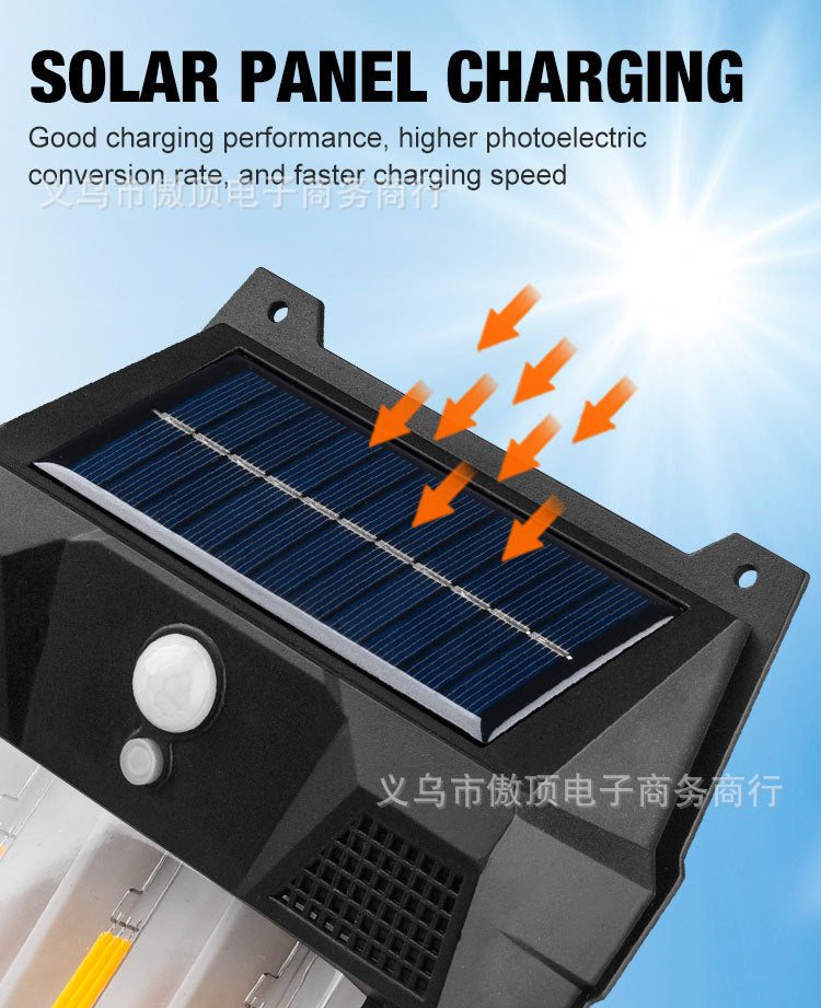 New Solar Light Outdoor Garden Light Human Body Sensing Tungsten Wall Light Garden Villa Street Light Waterproof