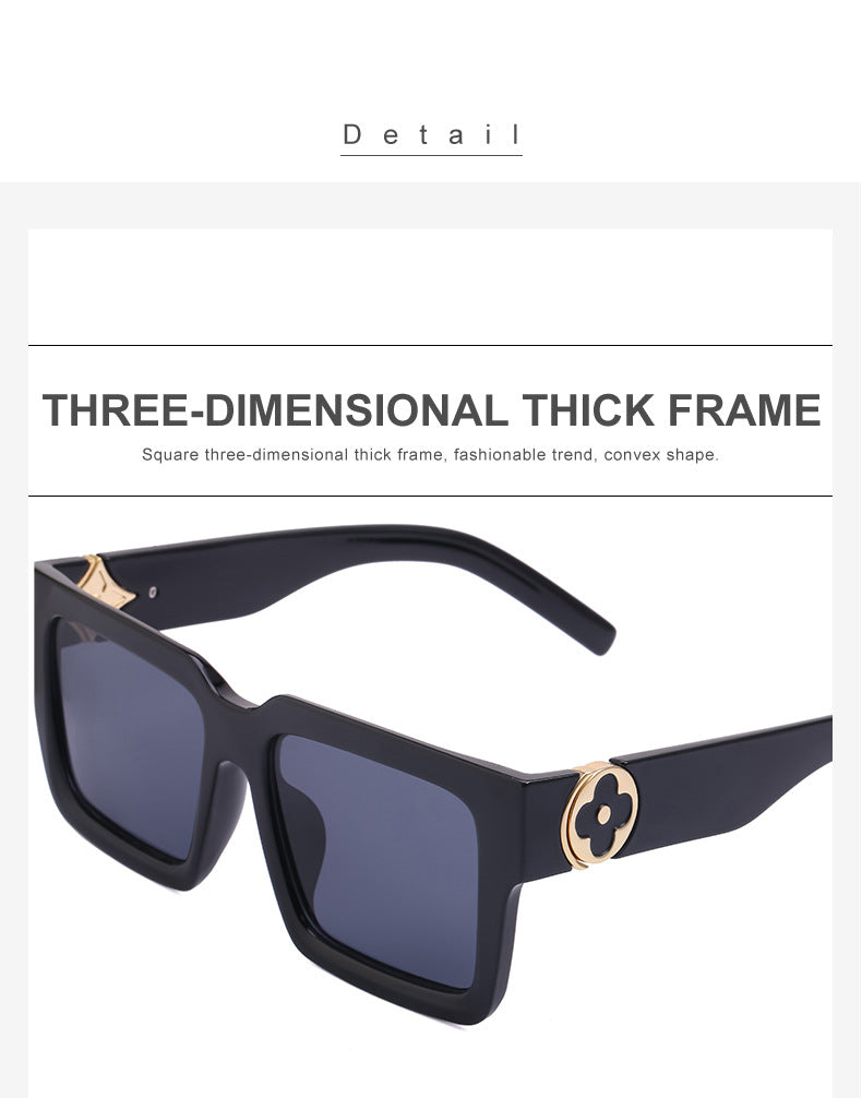 20252024 New Rich Man Sunglasses Men Trendy High-end Square Frame Sunglasses Men Glasses sunglass