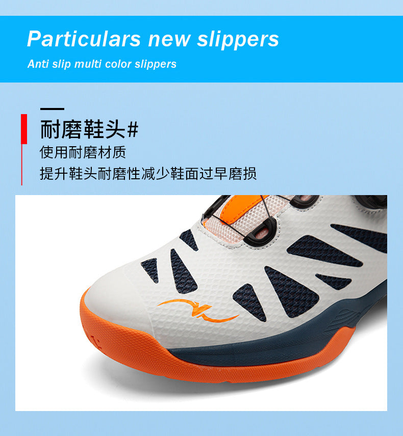Plus Size New Luxury Fashion Rotating Buckle Badminton Shoes Trendy Versatile Tennis Table Tennis Sports Shoes