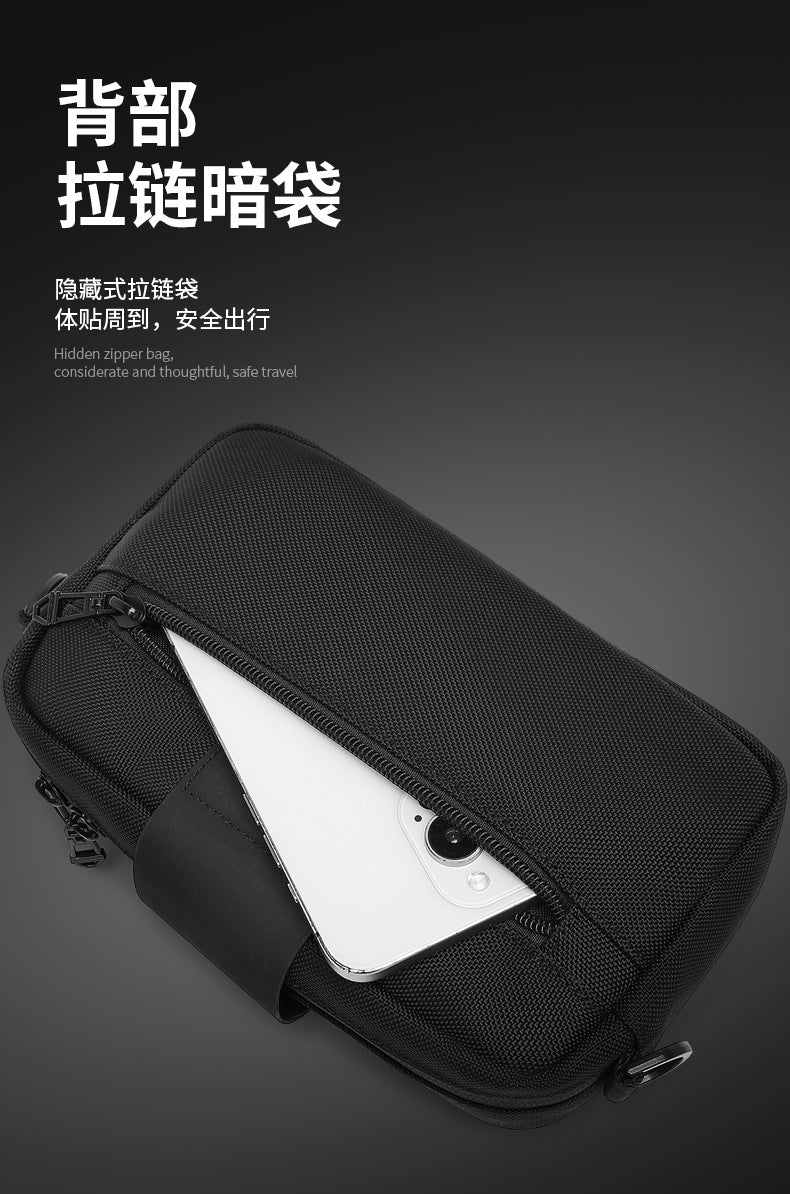 Men's Crossbody Bag High-End Single Shoulder Bag Portable Small Bag Waterproof Oxford Cloth Mini Men's Bag Trendy Style
