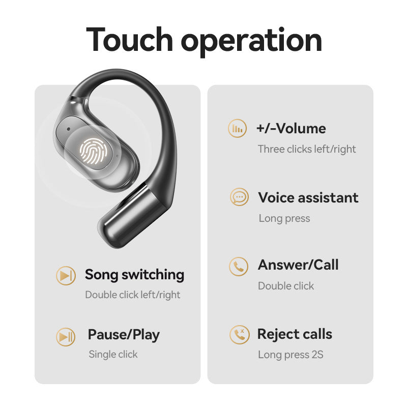 M114Hot-selling Rotatable Ear-hook Bone Conduction High Aesthetic Wireless Bluetooth Earphones Wholesale