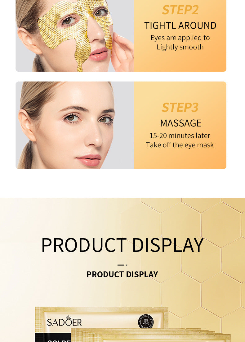 Gold Butterfly Eye Mask SADOER Eyes mask15g Moisturizing and Nourishing Tablets for Cross-Border Wholesale