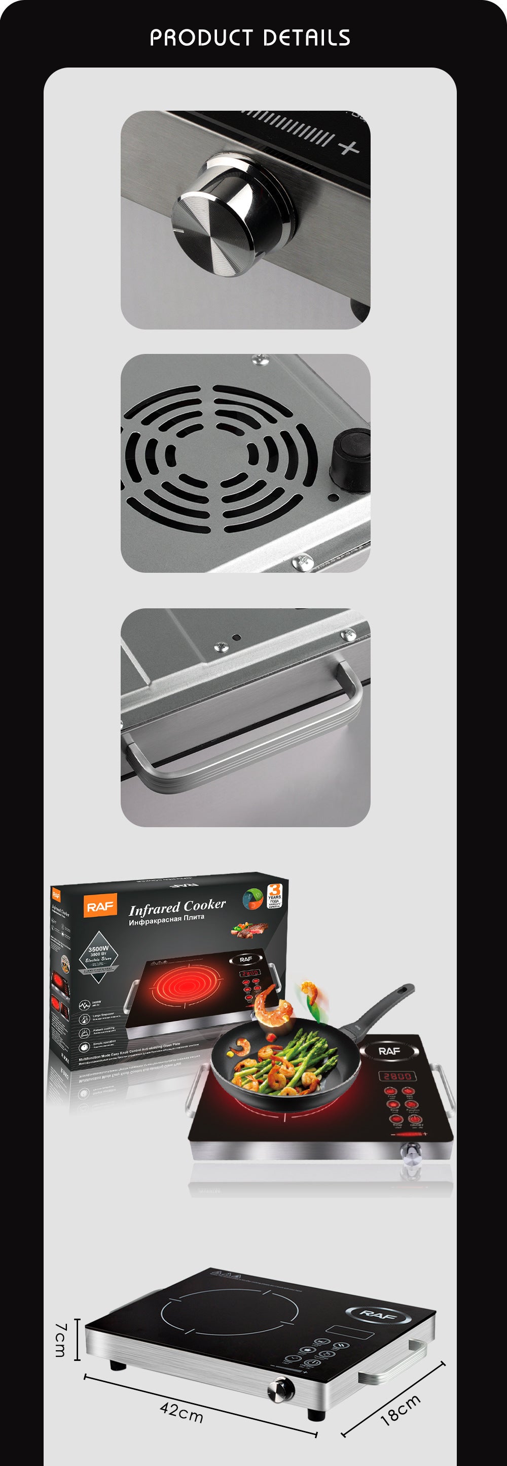 Multifunctional High-Power Electric Ceramic Stove Touch Smart Home Induction Cooker Black Export Induction Cooker