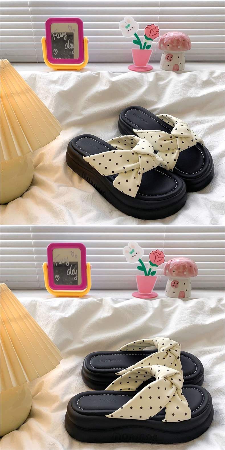 Women's Summer Thick-Soled Slippers for Outdoor Wear2025New Style Fairy Style Fashion One-Strap Sandals to Match Dresses