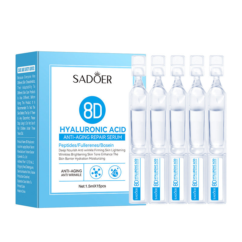 Full English Hyaluronic Acid Face Cream SADOER8D Anti-wrinkle Hydrating Nourishing Face Cream Moisturizing and Rejuvenating  Foreign Trade Wholesale