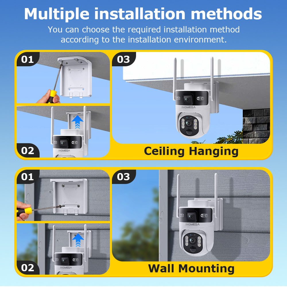 Exclusively for New Private Models4G Solar-powered Camera6MP HD Full Color Low Power Camera Night Vision