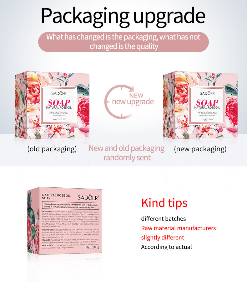 Full English Plant and Fruit Scented Soap100g SADOER Cleansing, Moisturizing Handmade Soap  Wholesale