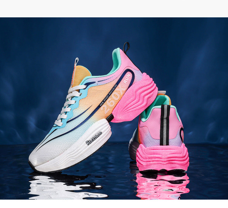 2025New Carbon Plate Anti-Slip Soft Sole Sports Shoes Dropshipping Couple Mesh Breathable Racing Running Shoes