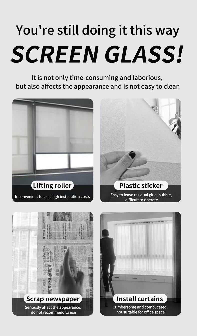 Frosted Glass Paint Light Blocking Opaque Glass Paint Bathroom Glass Window Sandblasting Frosted Glass Film Paint