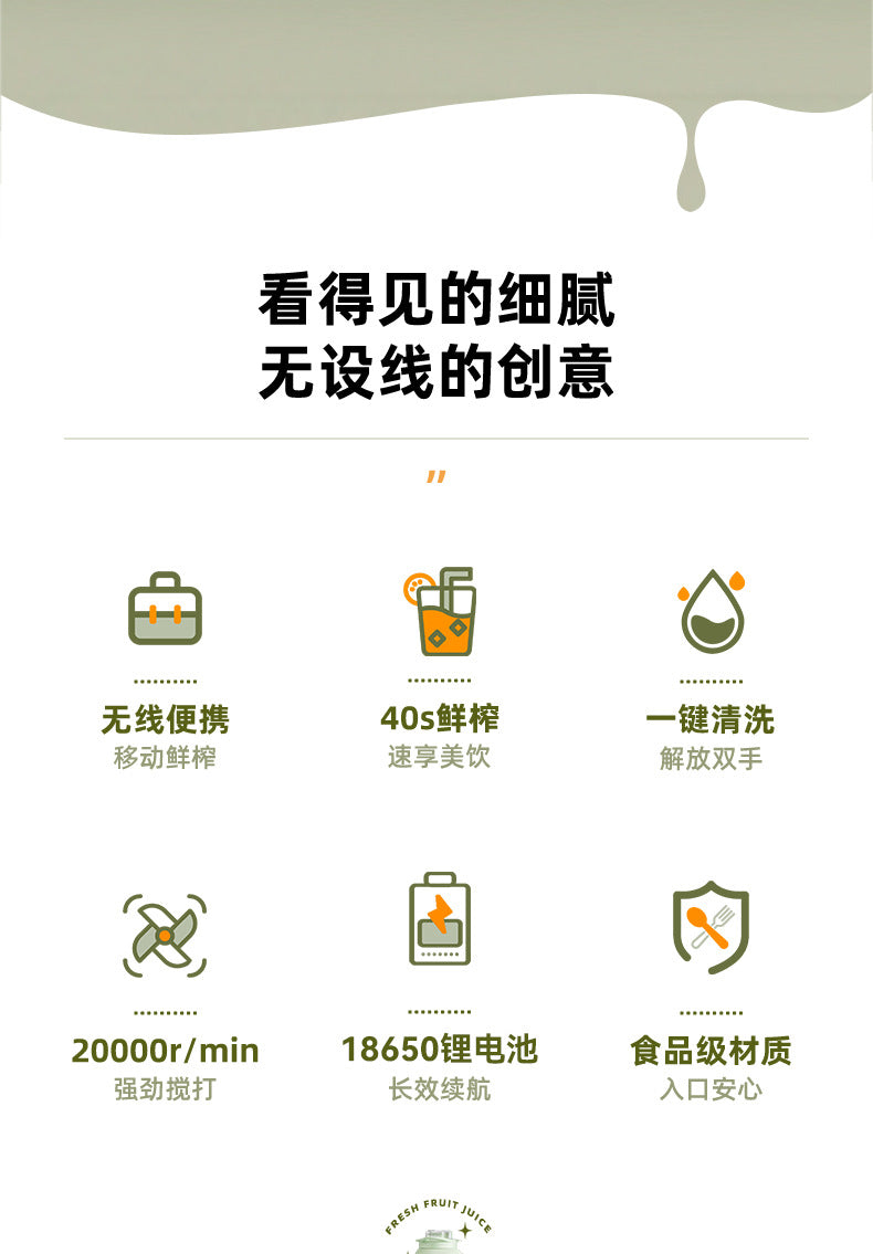 New Portable Small Electric Juicer Cup Multi-Functional Household Juice Maker Ton Ton Bucket Original Juice Machine