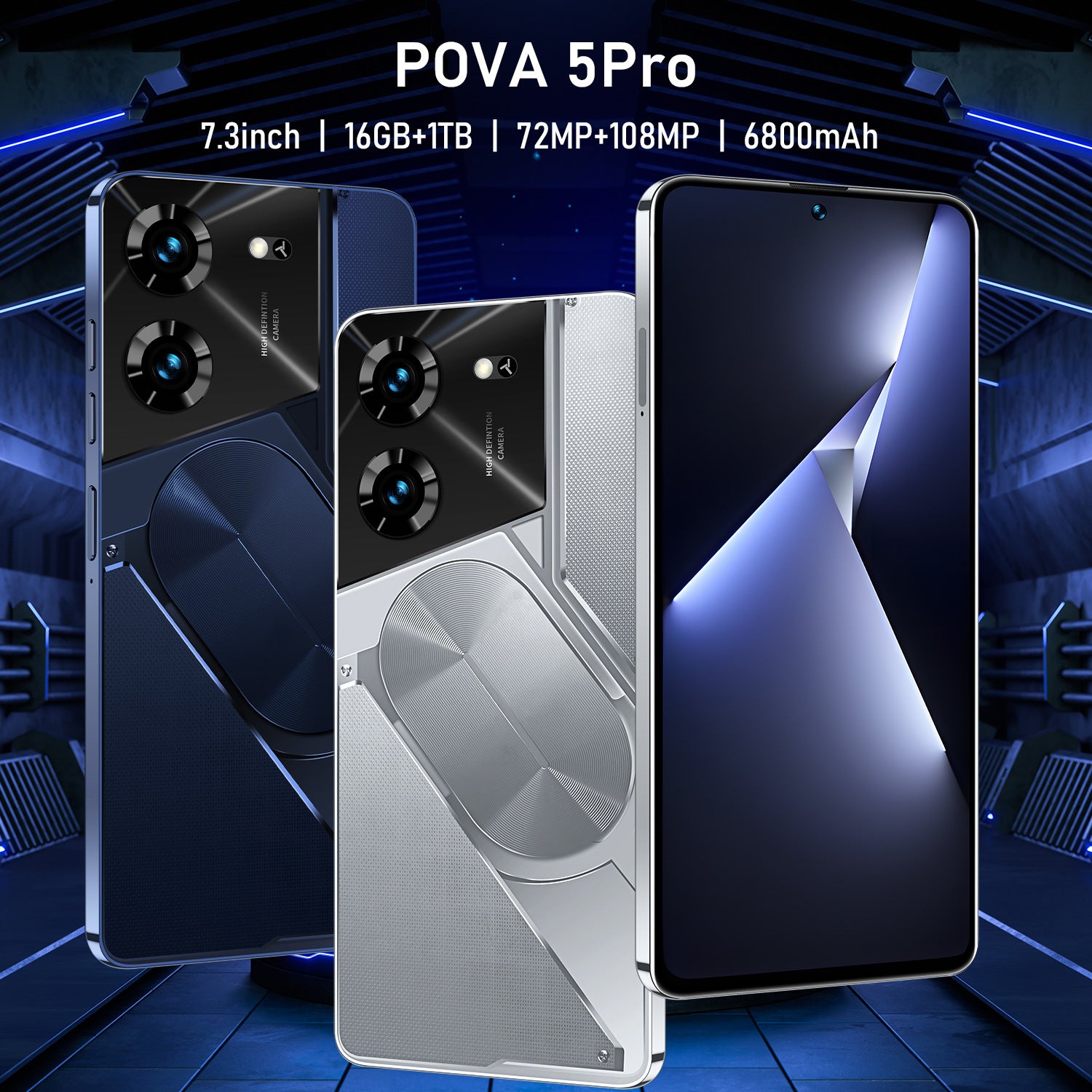 Popular POVA5pro Full hd screen16+1TB Low Price New Smart Phone Source Factory Price