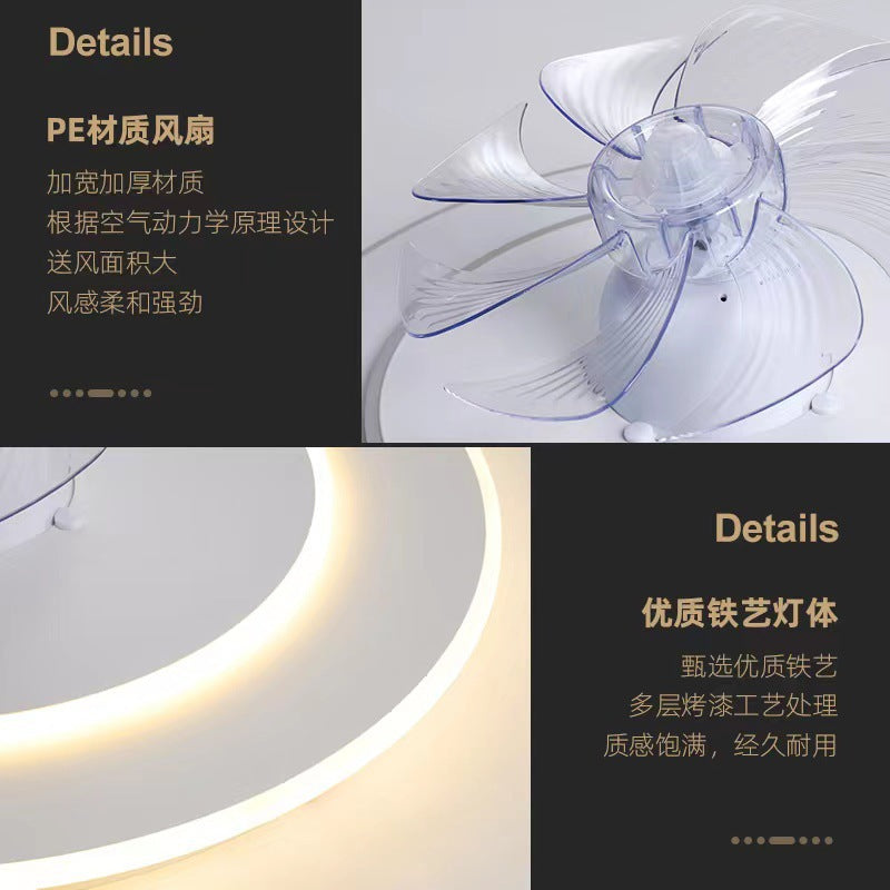 Full Spectrum Bedroom Light360Adjustable Head Shaking Silent Simple Modern Fan Light Cozy Study Master Bedroom Ceiling Light