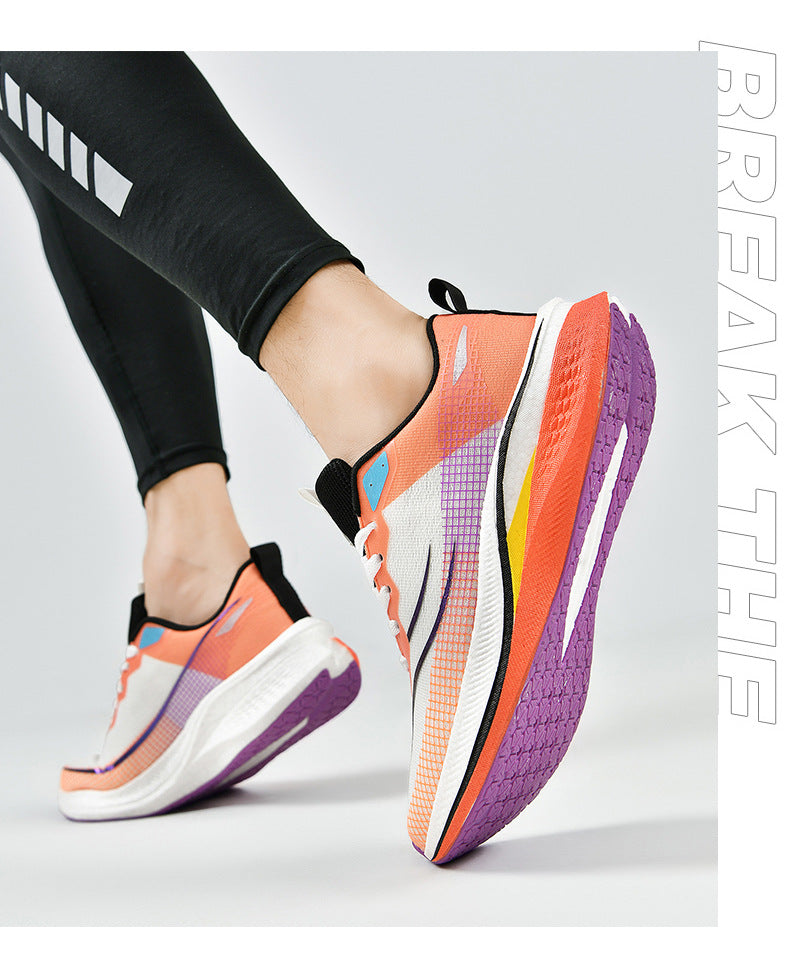 2025Spring and Summer New Style Flying Electric4C Professional Racing Shock Absorption Casual Non-slip Sports Shoes Ultra-light High Elasticity Men and Women Running Shoes