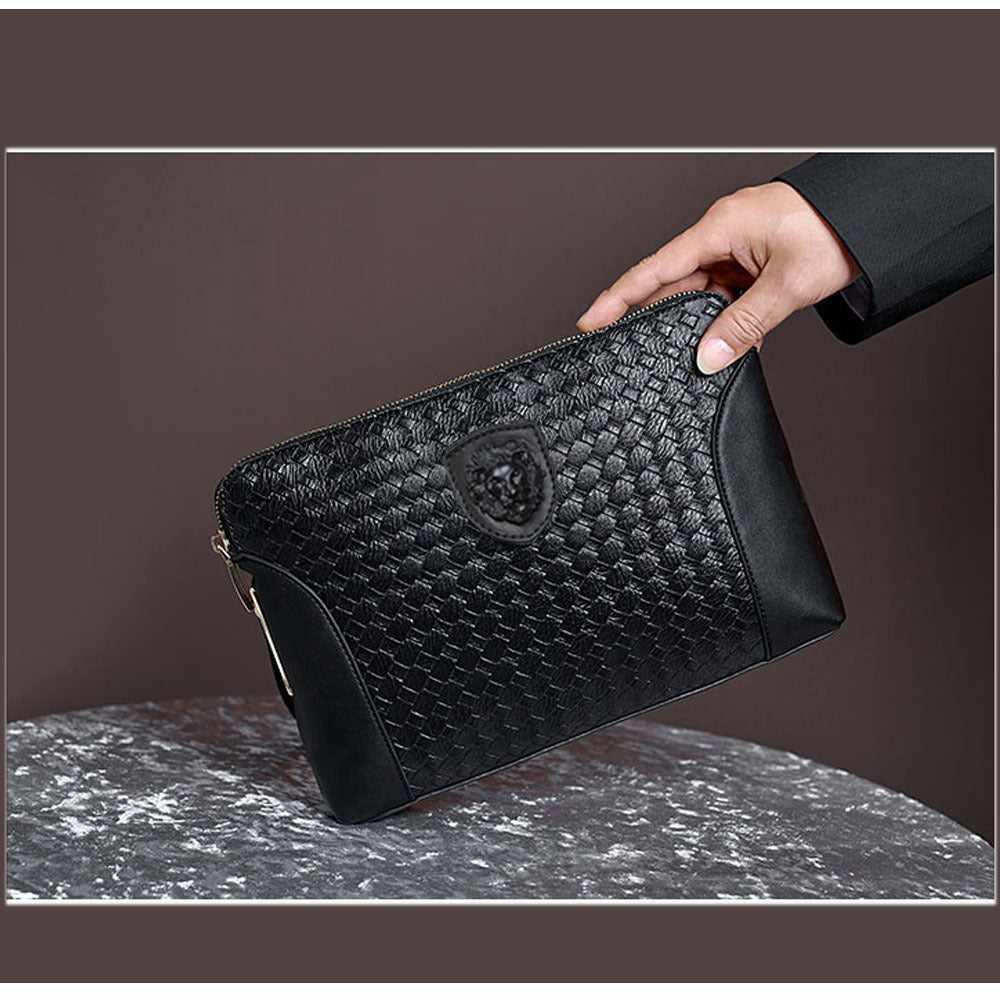 Fingerprint Lock Clutch Anti-theft High-end Business Commuting Large Capacity Phone Holder Luxury Men's Clutch Trendy