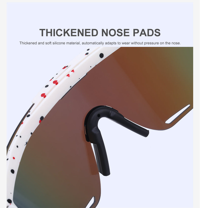 New European and American Style Colorful Outdoor Cycling Windproof Sunglasses for Men and Women Integrated Sports Sun Protection Sunglasses