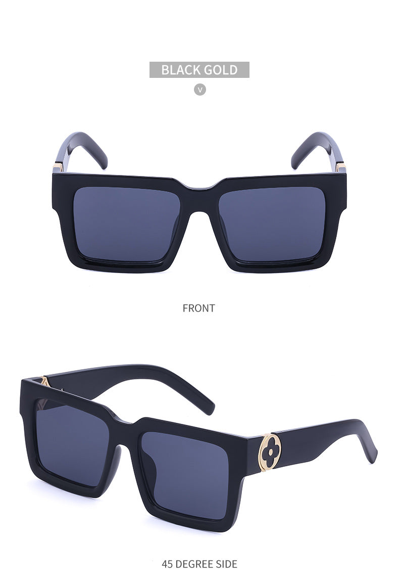 20252024 New Rich Man Sunglasses Men Trendy High-end Square Frame Sunglasses Men Glasses sunglass