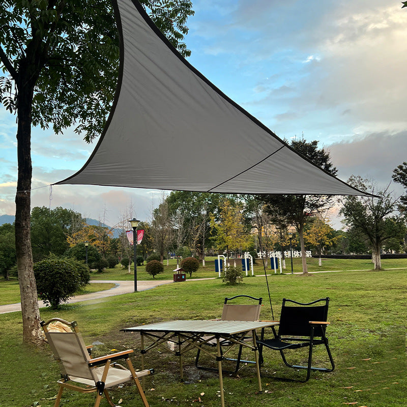 210D Sunshade Sail Camping Sun Protection Triangle Canopy Courtyard Garden Sun Protection Triangle Canopy Beach Sun Protection Sunshade Sail