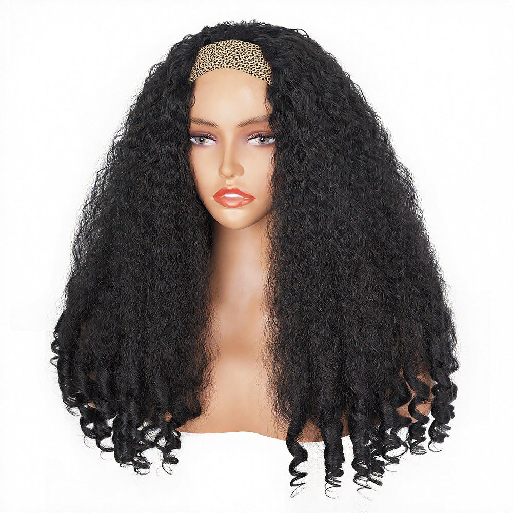 Ombre Brown V part Afro Wig with Different Color Cross-Border African Roll